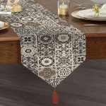 - UcgenRunner-real213-Gorsel1 - Realhomes  RealHomes Özel Tasarım Dijital Baskılı Dekoratif Püsküllü Şönil Üçgen Runner Realhomes