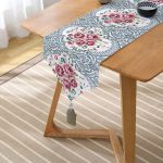 - UcgenRunner-real250-Gorsel2 - Realhomes  RealHomes Özel Tasarım Dijital Baskılı Dekoratif Püsküllü Şönil Üçgen Runner Realhomes