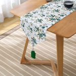 RealHomes Özel Tasarım Dijital Baskılı Dekoratif Püsküllü Şönil Üçgen Runner Realhomes