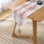 RealHomes Özel Tasarım Dijital Baskılı Dekoratif Püsküllü Şönil Üçgen Runner Realhomes