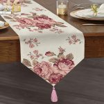 - UcgenRunner-real279-Gorsel1 - Realhomes  RealHomes Özel Tasarım Dijital Baskılı Dekoratif Püsküllü Şönil Üçgen Runner Realhomes