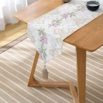 RealHomes Özel Tasarım Dijital Baskılı Dekoratif Püsküllü Şönil Üçgen Runner Realhomes