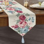 - UcgenRunner-real294-Gorsel1 - Realhomes  RealHomes Özel Tasarım Dijital Baskılı Dekoratif Püsküllü Şönil Üçgen Runner Realhomes