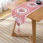 - UcgenRunner-real298-Gorsel2 - Realhomes RealHomes Özel Tasarım Dijital Baskılı Dekoratif Püsküllü Şönil Üçgen Runner Realhomes