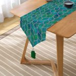 - UcgenRunner-real314-Gorsel2 - Realhomes RealHomes Özel Tasarım Dijital Baskılı Dekoratif Püsküllü Şönil Üçgen Runner Realhomes