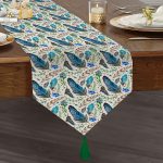 - UcgenRunner-real319-Gorsel1 - Realhomes RealHomes Özel Tasarım Dijital Baskılı Dekoratif Püsküllü Şönil Üçgen Runner Realhomes