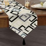 - UcgenRunner-real32-Gorsel1 - Realhomes RealHomes Geometrik Desenli Dijital Baskılı Özel Tasarım Püsküllü Şönil Üçgen Runner Realhomes