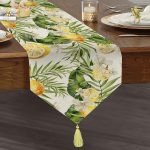 - UcgenRunner-real327-Gorsel1 - Realhomes  RealHomes Özel Tasarım Dijital Baskılı Dekoratif Püsküllü Şönil Üçgen Runner Realhomes