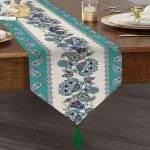 - UcgenRunner-real328-Gorsel1 - Realhomes RealHomes Özel Tasarım Dijital Baskılı Dekoratif Püsküllü Şönil Üçgen Runner Realhomes