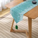 - UcgenRunner-real333-Gorsel2 - Realhomes RealHomes Özel Tasarım Dijital Baskılı Dekoratif Püsküllü Şönil Üçgen Runner Realhomes