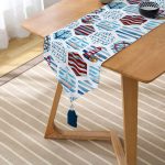 - UcgenRunner-real34-Gorsel2 - Realhomes RealHomes Çapa Desenli Dijital Baskılı Özel Tasarım Püsküllü Şönil Üçgen Runner Realhomes