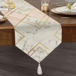 - UcgenRunner-real340-Gorsel1 - Realhomes  RealHomes Özel Tasarım Dijital Baskılı Dekoratif Püsküllü Şönil Üçgen Runner Realhomes