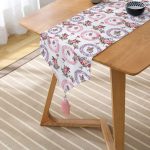 - UcgenRunner-real361-Gorsel2 - Realhomes RealHomes Özel Tasarım Dijital Baskılı Dekoratif Püsküllü Şönil Üçgen Runner Realhomes