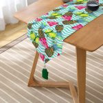 RealHomes Dijital Baskılı Özel Tasarım Püsküllü Şönil Üçgen Runner Realhomes