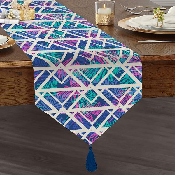 RealHomes Balkabağı Hello Fall Yazılı Özel Tasarım Dekoratif Püsküllü Şönil Üçgen Runner Realhomes