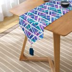 - UcgenRunner-real7-Gorsel2 - Realhomes RealHomes Dijital Baskılı Özel Tasarım Püsküllü Şönil Üçgen Runner Realhomes