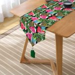 RealHomes Dijital Baskılı Özel Tasarım Püsküllü Şönil Üçgen Runner Realhomes