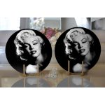 Realhomes Marilyn Monroe Resimli Dijital Baskılı Modern 2'li Yuvarlak Servis Altlığı - Supla Realhomes