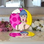 Realhomes Pop Art Dijital Baskılı Modern 2'li Yuvarlak Servis Altlığı - Supla Realhomes