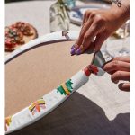 Realhomes Renkli Oklar Dijital Baskılı Modern 2'li Yuvarlak Servis Altlığı - Supla Realhomes