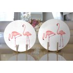 - Supla2li-2010-Gorsel2 - Realhomes Realhomes Pembe Flamingo Desenli Dijital Baskılı Modern 2'li Yuvarlak Servis Altlığı - Supla Realhomes