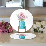 - Supla2li-2012-Gorsel3 - Realhomes Realhomes Vazo Çiçek Desenli Dijital Baskılı Modern 2'li Yuvarlak Servis Altlığı - Supla Realhomes