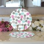 Realhomes Dijital Baskılı Özel Tasarım 2'li Yuvarlak Servis Altlığı - Supla Realhomes