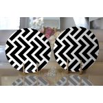 - Supla2li-2021-Gorsel2 - Realhomes Realhomes Siyah Beyaz Geometrik Desenli Modern 2'li Yuvarlak Servis Altlığı - Supla Realhomes