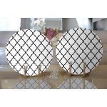 - Supla2li-2022-Gorsel2 - Realhomes  Realhomes Siyah Beyaz Ogea Desenli Modern 2'li Yuvarlak Servis Altlığı - Supla Realhomes