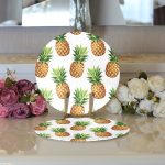Realhomes Ananas Desenli Dijital Baskı Modern 2'li Yuvarlak Servis Altlığı - Supla Realhomes