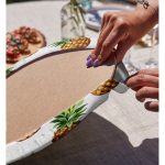 Realhomes Ananas Desenli Dijital Baskı Modern 2'li Yuvarlak Servis Altlığı - Supla Realhomes