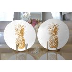 - Supla2li-2034-Gorsel2 - Realhomes Realhomes Altın Renk Kaktüs Dijital Baskılı Modern 2'li Yuvarlak Servis Altlığı - Supla Realhomes