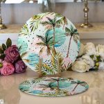 - Supla2li-2039-Gorsel1 - Realhomes Realhomes Palmiye Çizim Modern 2'li Yuvarlak Servis Altlığı - Supla Realhomes