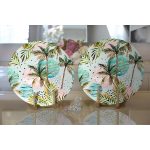 - Supla2li-2039-Gorsel2 - Realhomes Realhomes Palmiye Çizim Modern 2'li Yuvarlak Servis Altlığı - Supla Realhomes