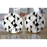 Realhomes Baklava Motifli Özel Tasarım Modern 2'li Yuvarlak Servis Altlığı - Supla Realhomes