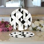 Realhomes Baklava Motifli Özel Tasarım Modern 2'li Yuvarlak Servis Altlığı - Supla Realhomes