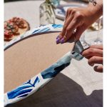 Realhomes Mavi Temalı Geometrik Şekilli Modern 2'li Yuvarlak Servis Altlığı - Supla Realhomes