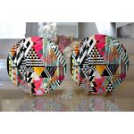 - Supla2li-2067-Gorsel2 - Realhomes Realhomes Renkli Boyama Desenli Dijital Baskılı Modern 2'li Yuvarlak Servis Altlığı - Supla Realhomes