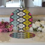 - Supla2li-2068-Gorsel3 - Realhomes Realhomes Renkli Geometrik Desenli Dijital Baskılı Modern 2'li Yuvarlak Servis Altlığı - Supla Realhomes