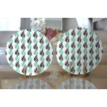 - Supla2li-2077-Gorsel2 - Realhomes Realhomes Renkli Yaprak Motifli Dijital Baskılı Modern 2'li Yuvarlak Servis Altlığı - Supla Realhomes