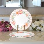 Realhomes Çiçek Motifli Think Happy Dijital Baskılı Modern 2'li Yuvarlak Servis Altlığı - Supla Realhomes