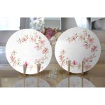 Realhomes Save The Date Çiçek Desenli Dijital Baskılı Modern 2'li Yuvarlak Servis Altlığı - Supla Realhomes