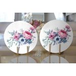 - Supla2li-2093-Gorsel2 - Realhomes Realhomes Özel Tasarım Çiçek Desenli Dijital Baskılı Modern 2'li Yuvarlak Servis Altlığı - Supla Realhomes