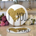 - Supla2li-2124-Gorsel1 - Realhomes Realhomes I Love You Aşk Temalı Dijital Baskılı Modern 2'li Yuvarlak Servis Altlığı - Supla Realhomes