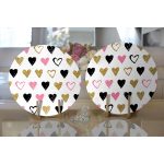 - Supla2li-2125-Gorsel2 - Realhomes Realhomes Renkli Kalp Desenli Dijital Baskılı Modern 2'li Yuvarlak Servis Altlığı - Supla Realhomes