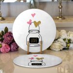 Realhomes Love Kalp Desenli Dijital Baskılı Modern 2'li Yuvarlak Servis Altlığı - Supla Realhomes