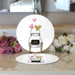 Realhomes Love Kalp Desenli Dijital Baskılı Modern 2'li Yuvarlak Servis Altlığı - Supla Realhomes