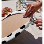 - Supla2li-2158-Gorsel4 - Realhomes Realhomes Siyah Puantiyeli Dijital Baskılı Modern 2'li Yuvarlak Servis Altlığı - Supla Realhomes