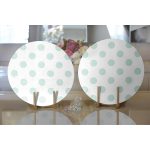 - Supla2li-2162-Gorsel2 - Realhomes Realhomes Açık Mavi Puantiyeli Dijital Baskılı Modern 2'li Yuvarlak Servis Altlığı - Supla Realhomes