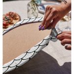 - Supla2li-2164-Gorsel4 - Realhomes Realhomes Siyah Geometrik Desenli Dijital Baskılı Modern 2'li Yuvarlak Servis Altlığı - Supla Realhomes